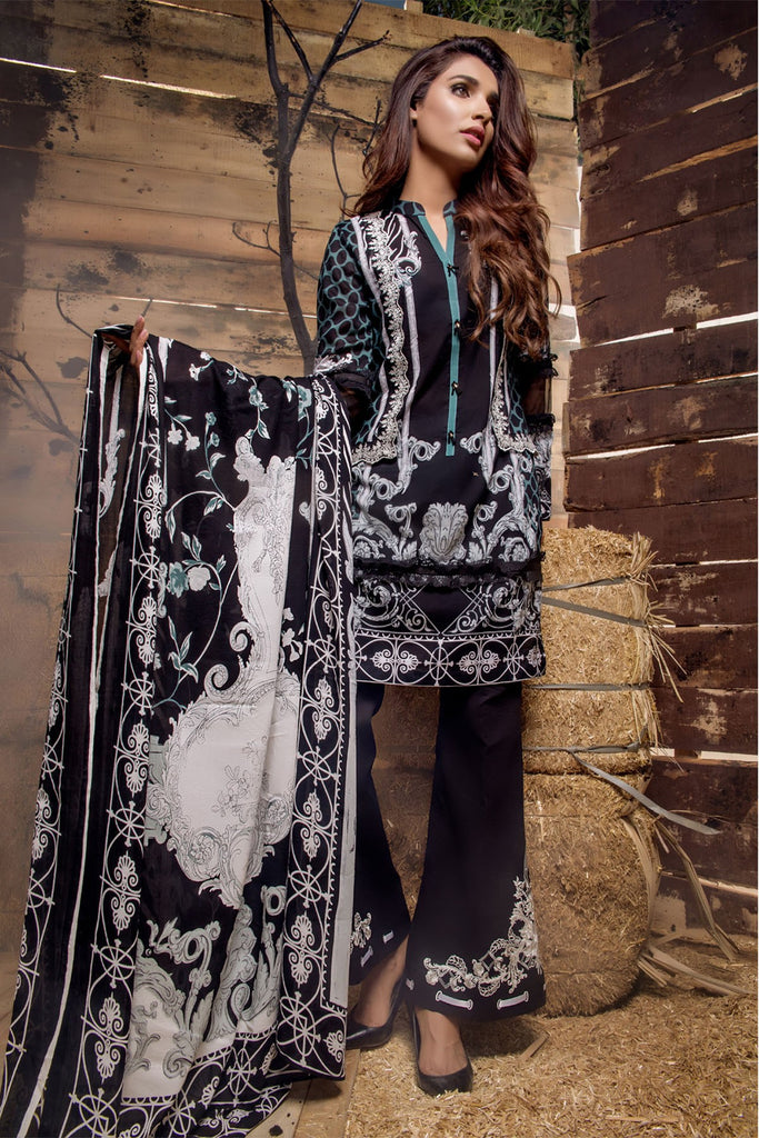 Firdous Noir - Limited Edition Lawn Collection – N01