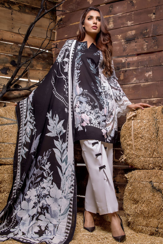Firdous Noir - Limited Edition Lawn Collection – N07