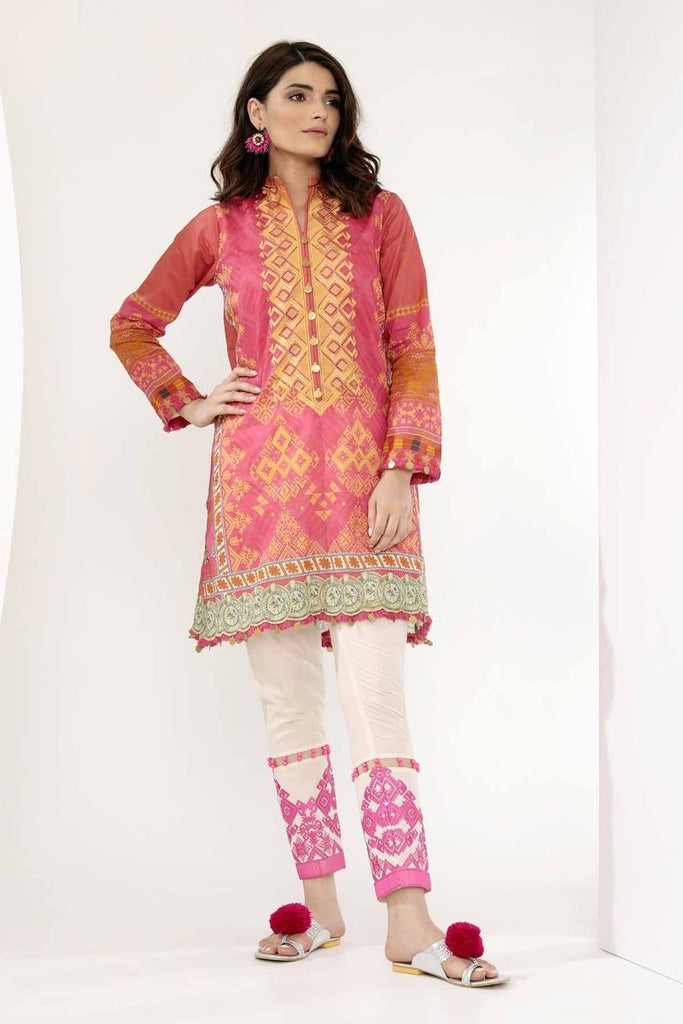 Khaadi Mid Summer Lawn Collection 2018 – N18305 Pink 2Pc