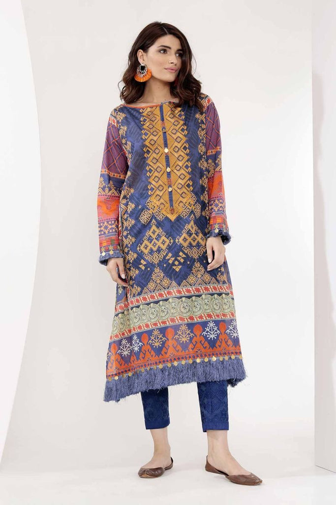 Khaadi Mid Summer Lawn Collection 2018 – N18305 Blue 2Pc