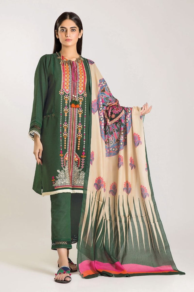 Khaadi Winter Escape Collection 2019 – NKB19503-Green-3Pc