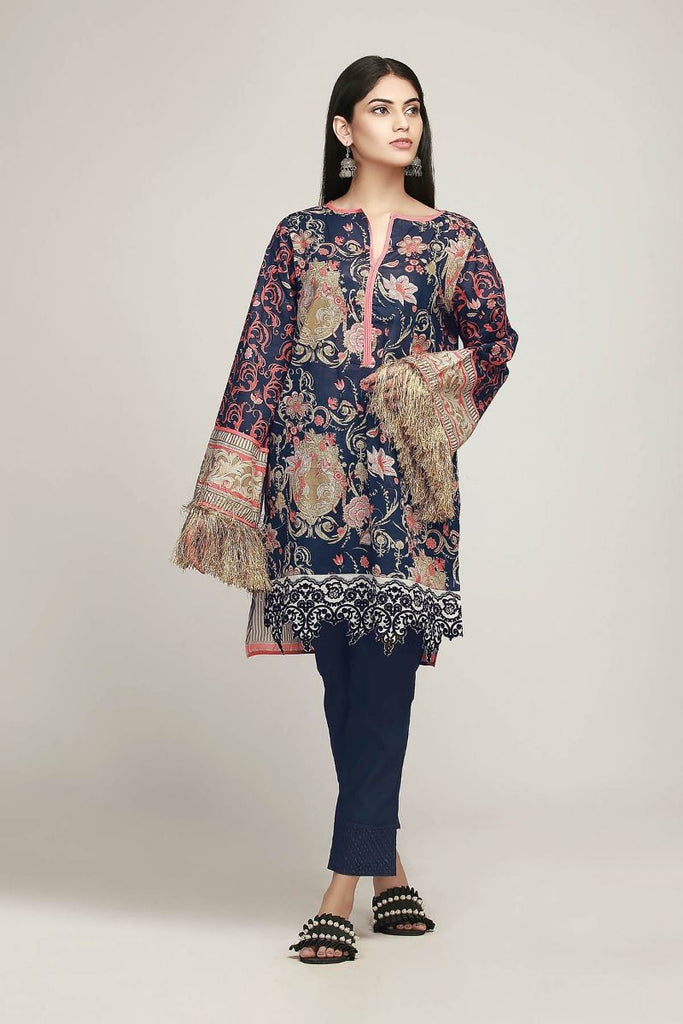 Khaadi The Tale of Spring Lawn Collection 2019 – NR19102 Black 2Pc