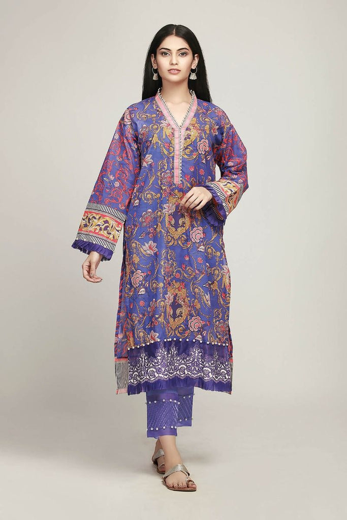 Khaadi The Tale of Spring Lawn Collection 2019 – NR19102 Purple 2Pc