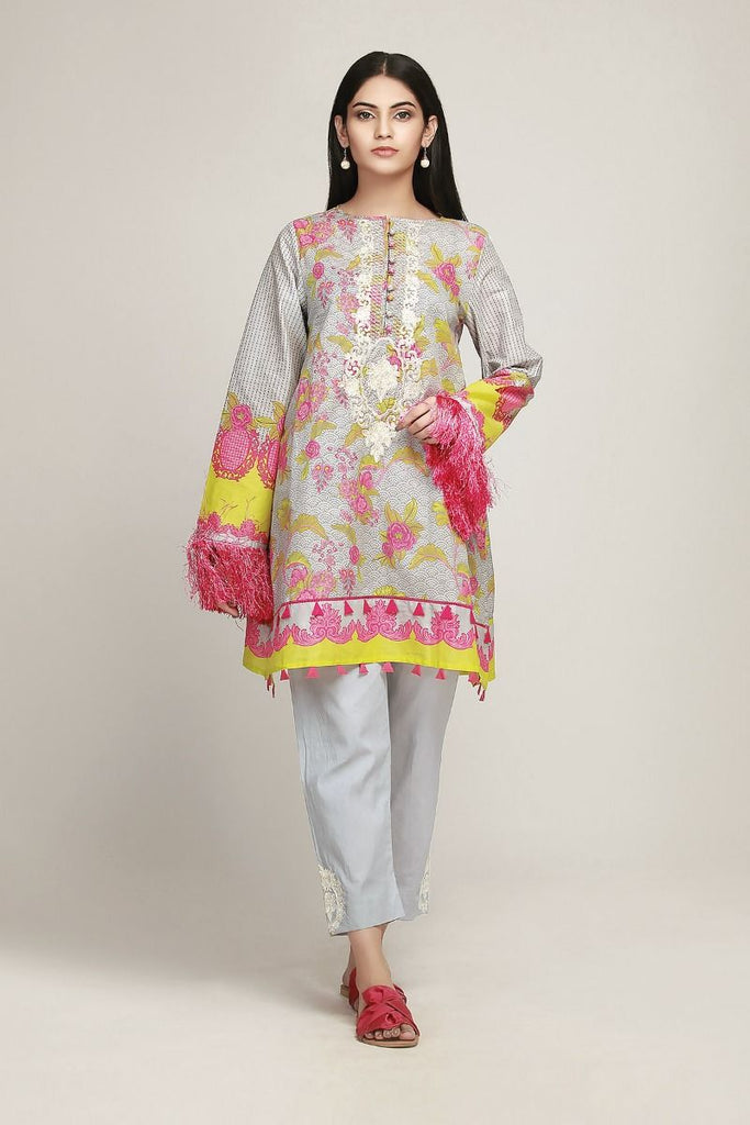 Khaadi The Tale of Spring Lawn Collection 2019 – NR19104 Grey 2Pc
