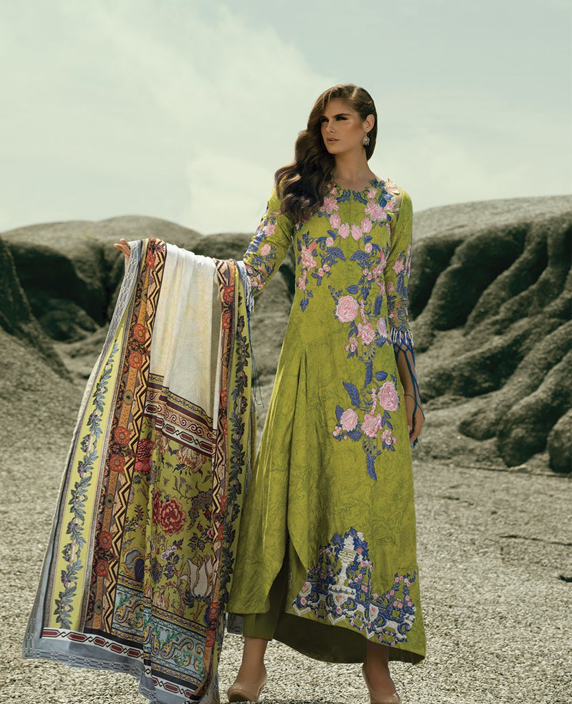 Ittehad Royal Embroidered Winter Collection 2018 – Placid Tranquil