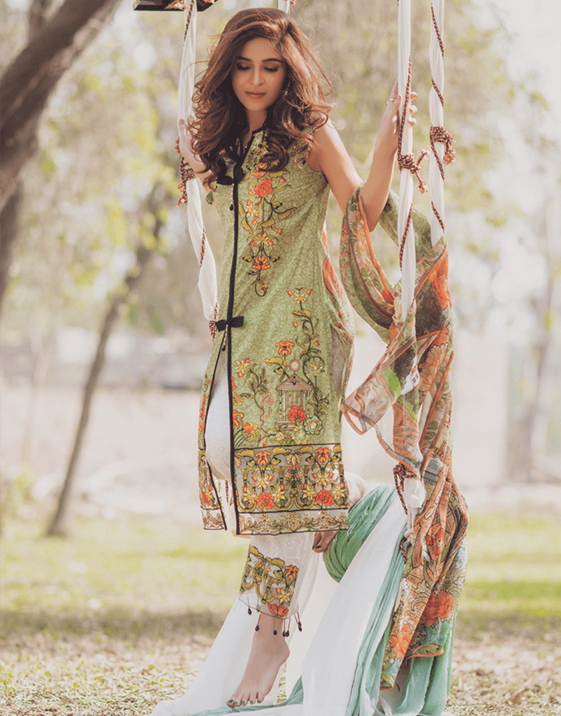 Rang Rasiya Premium Lawn Collection 2018 – Gatsby Balloon 7A
