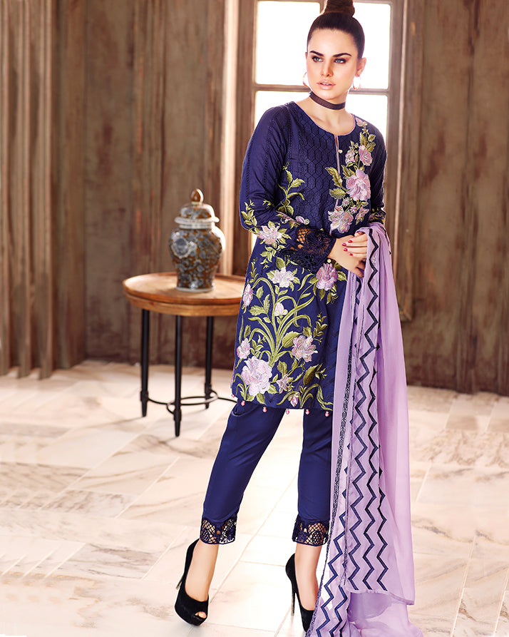 Adan's Libas Classic Lawn Collection – ZA-19 Purple