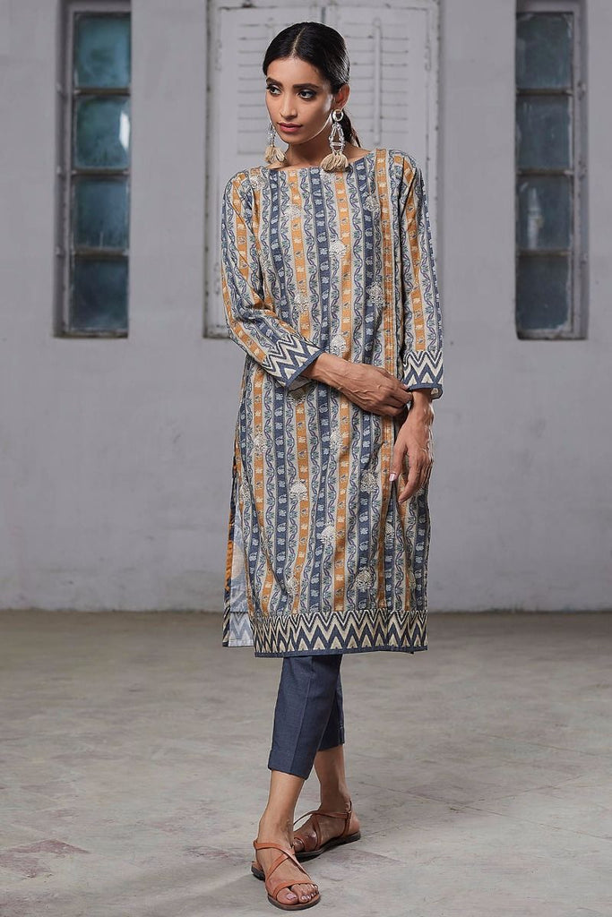 Khaadi Winter Collection 2017 – PVI17603 Blue 2Pc