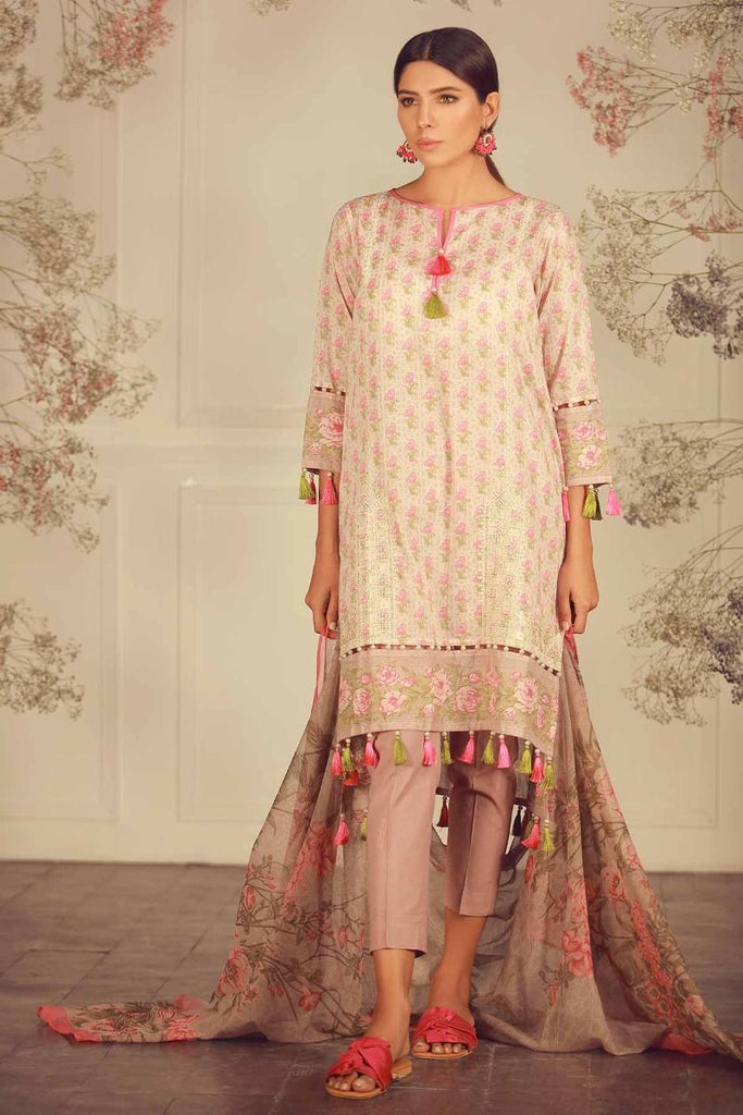 Khaadi Luxury Collection 2018 – R18208 Beige