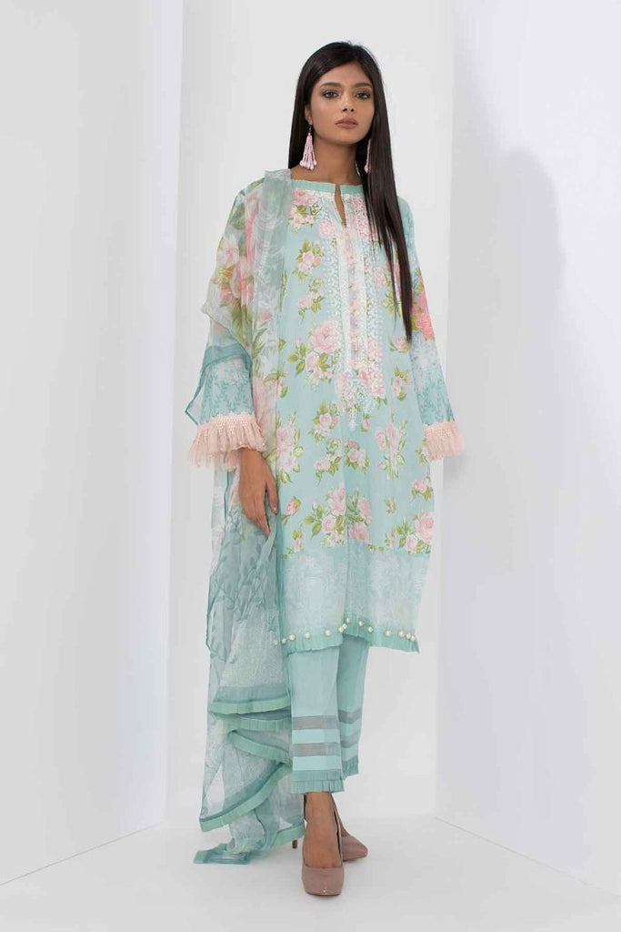 Khaadi Mid Summer Lawn Collection 2018 – R18302 Green 3Pc