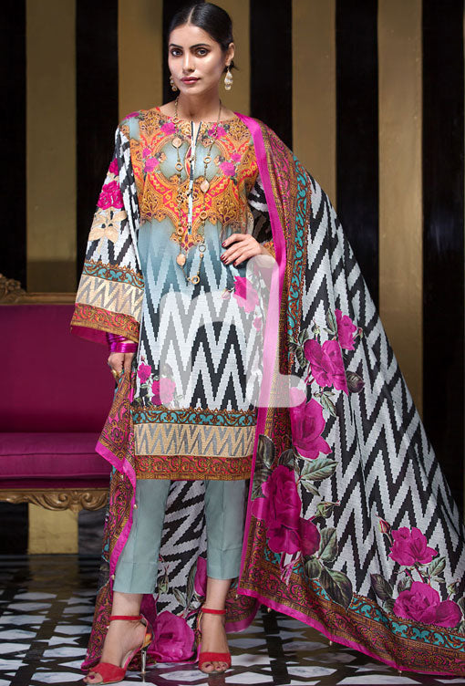 Nishat Linen Silk Chiffon Collection – Design 41700317