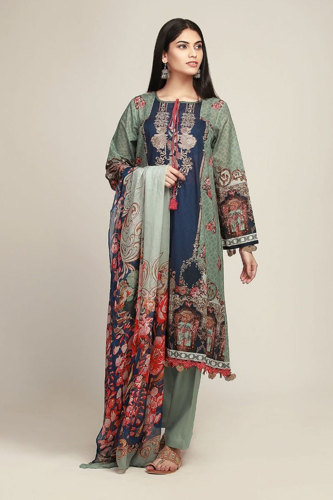 Khaadi The Tale of Spring Lawn Collection 2019 – RD19104 Green 3Pc