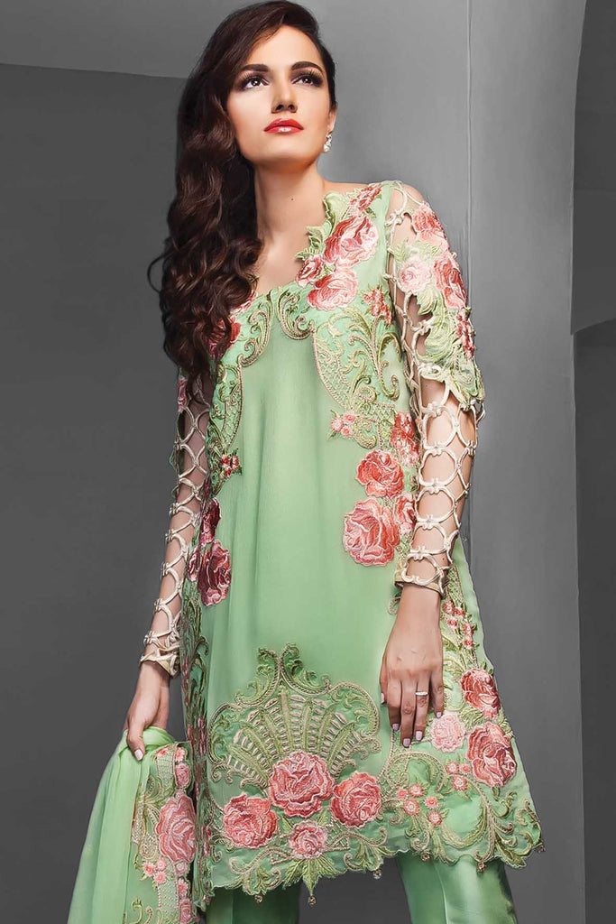 Anaya Festive Chiffon Collection – Rose Garden - YourLibaas
 - 1
