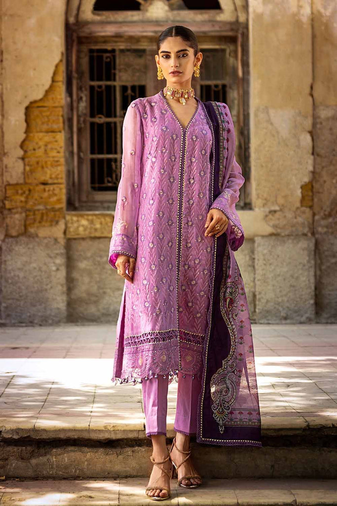 Gul Ahmed Festive – 3PC Embroidered Chiffon Suit with Digital Printed Paper Cotton Dupatta FE-3