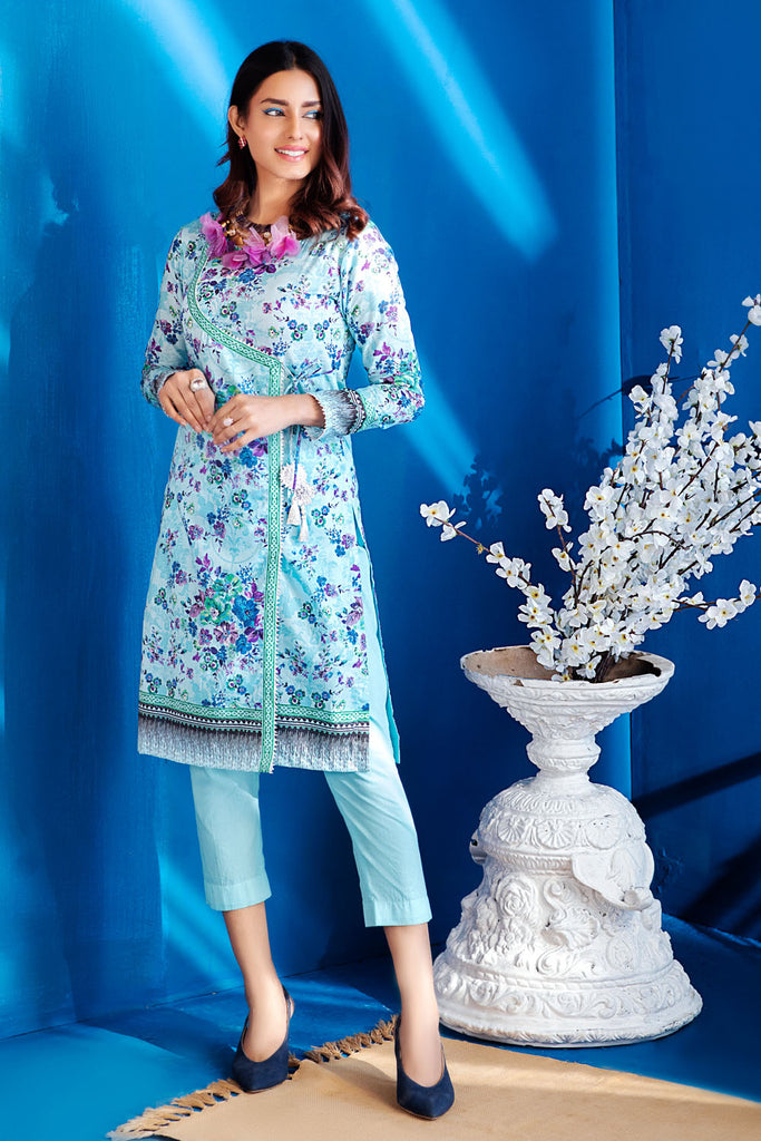 Gul Ahmed Summer Basic Lawn 2021 · 1PC Unstitched Digital Printed Lawn Shirt SL-937 A