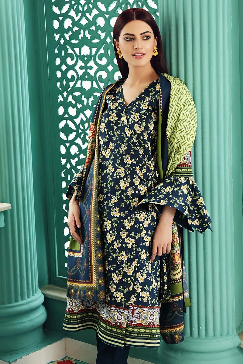 Gul Ahmed Winter Collection 3 PC Twill Linen Suit LT18 YourLibaas