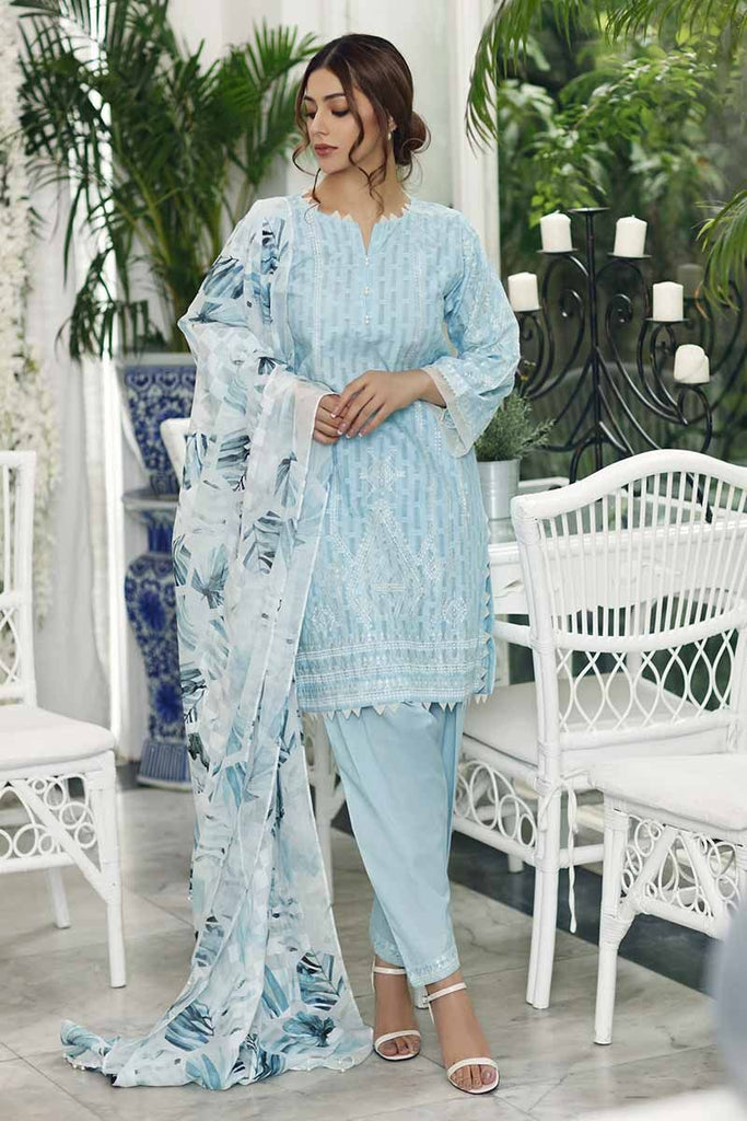 Gul Ahmed Cambric Collection 2019 – 3 PC Digital Embroidered Cambric – CBE-86