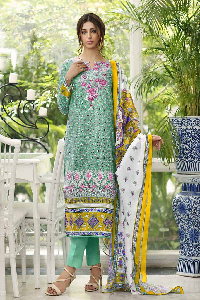 Gul Ahmed Cambric Collection 2019 – 3 PC Embroidered Cambric – CBE-84