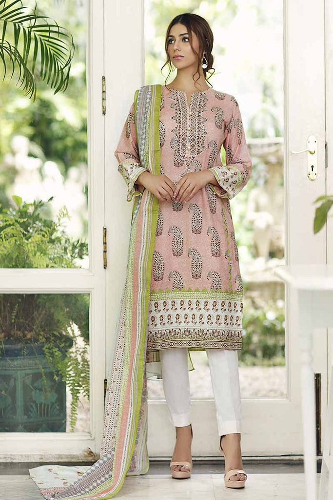 Gul Ahmed Cambric Collection 2019 – 3 PC Embroidered Cambric – CBE-85