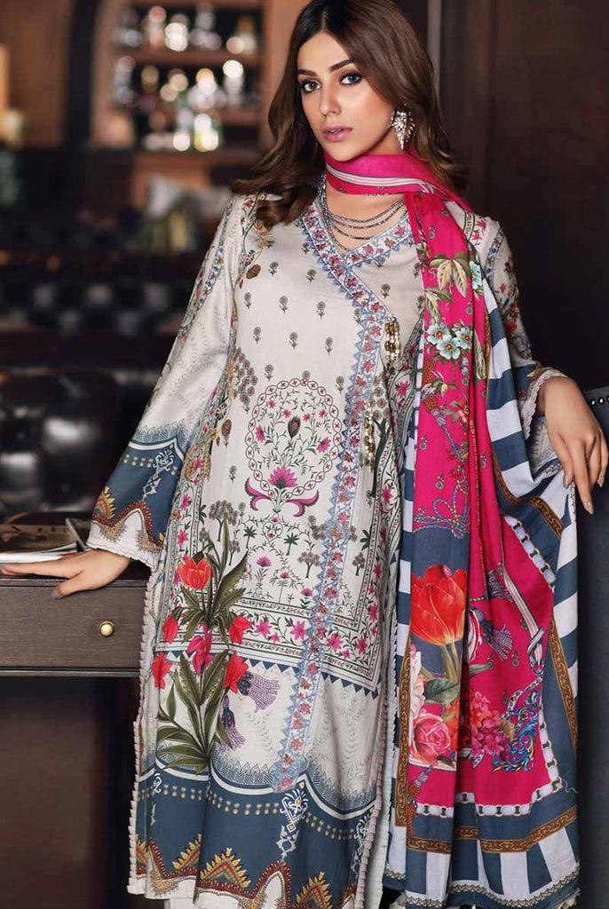 Gul Ahmed Cambric Collection 2019 – 3 PC Embroidered Cotton Net – CN-3 ...