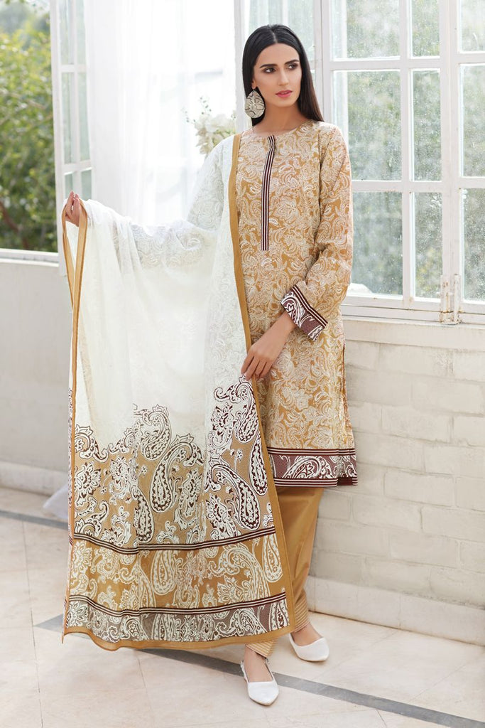 Gul Ahmed Summer 2020 – Basic Collection – 3PC Unstitched Lawn Suit CL-774 A