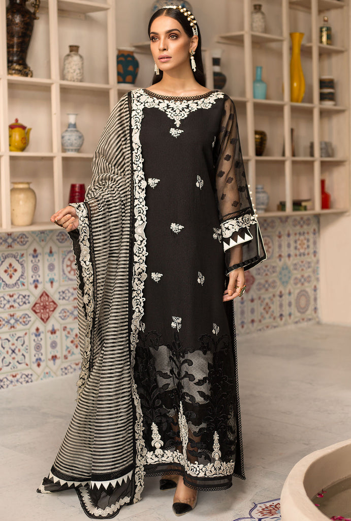 Shanaya by Saadia Asad Festive Lawn Collection 2019 – D4 Black