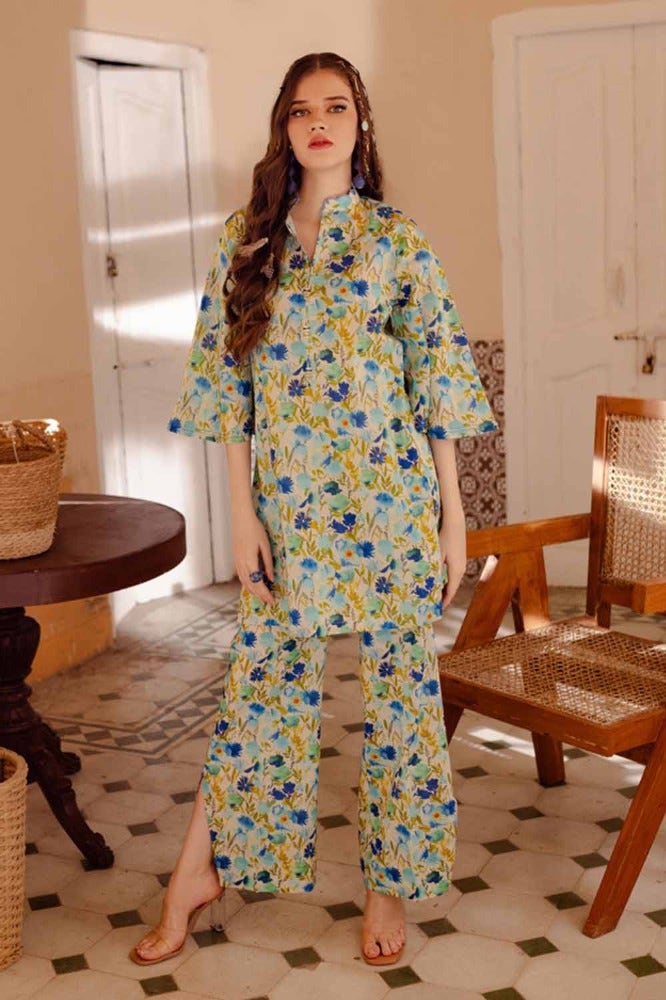 Gul Ahmed Summer Essential 2024 – Printed Lawn Shirt SL-42021