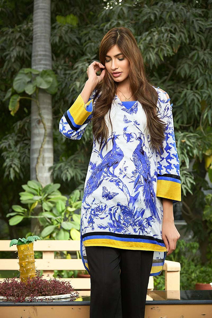 Gul Ahmed YOLO Collection 2018 – Blue 1 Pc Printed Lawn Shirt SL-440
