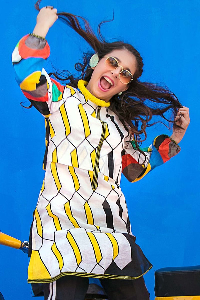 Gul Ahmed YOLO Collection 2018 – Yellow 1 Pc Printed Lawn Shirt SL-478