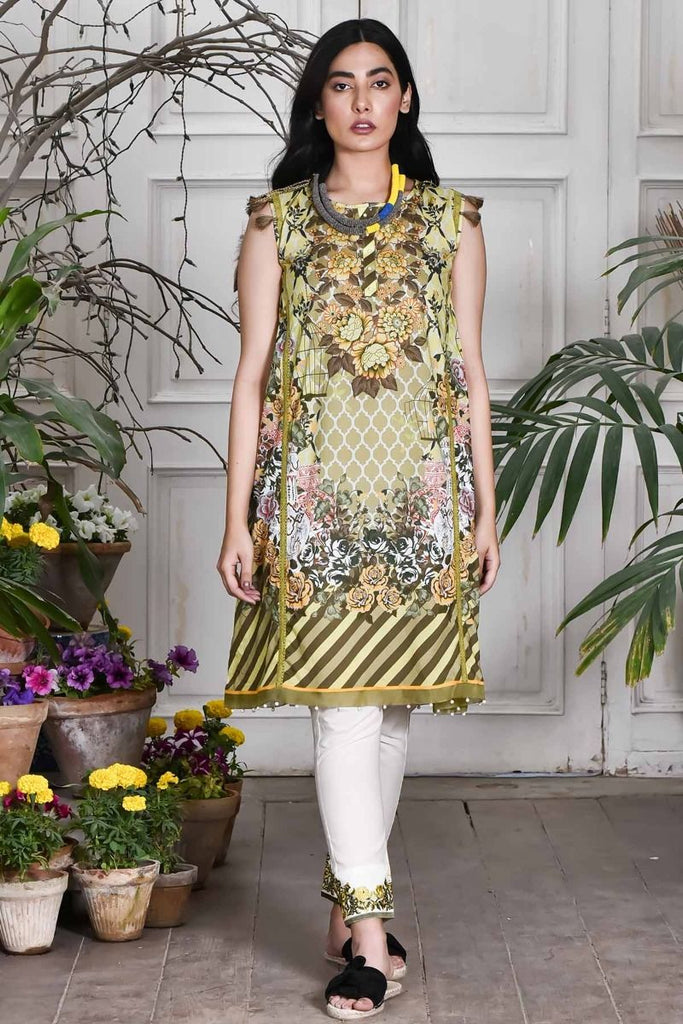 Khaadi Summer Lawn Collection 2018 Vol-2 – T18203 Yellow