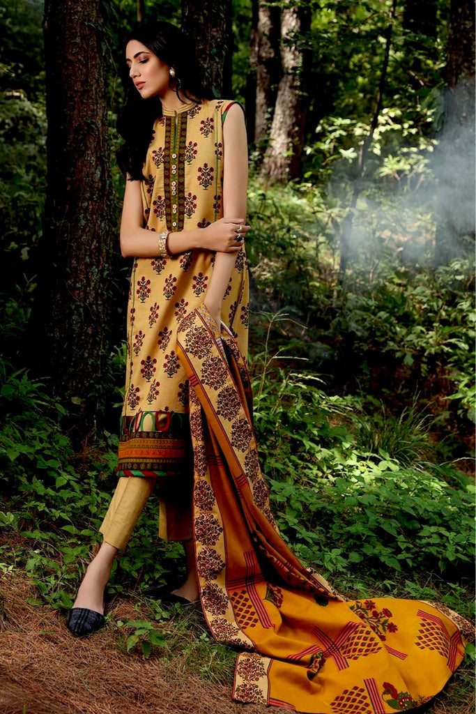Gul Ahmed Fall/Winter Collection 2021 – 2PC Digital Printed Khaddar Suit TK-12010 B