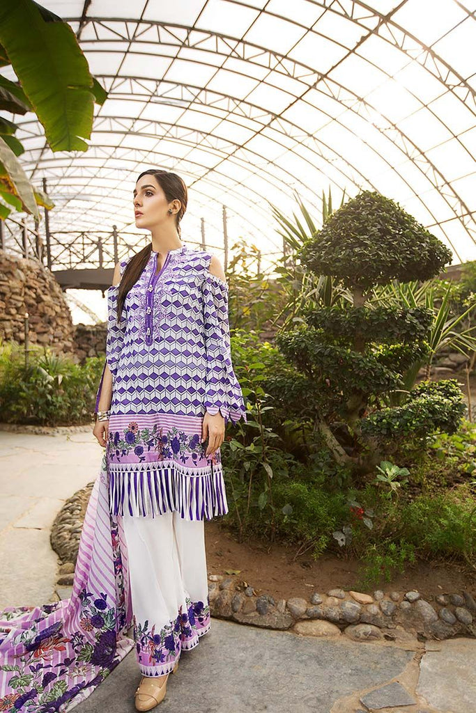 Gul Ahmed Summer Essential Collection 2018 – Purple 2 Pc Embroidered Lawn TL-118 A