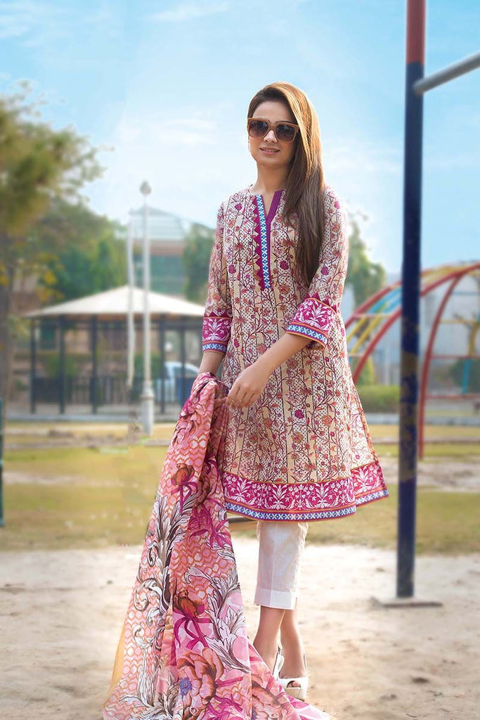 Gul Ahmed Summer Essential Collection 2018 – Pink 2 Pc Printed Lawn TL-146 A