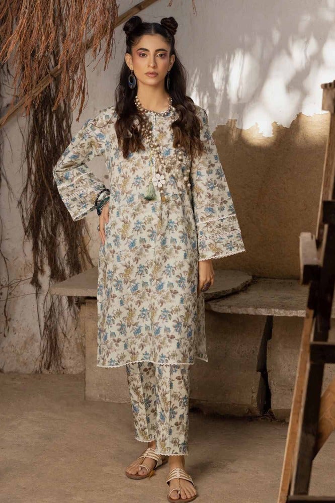 Gul Ahmed Summer Essential 2024 – 2PC Printed Lawn Suit with Croatia Laces TL-42010