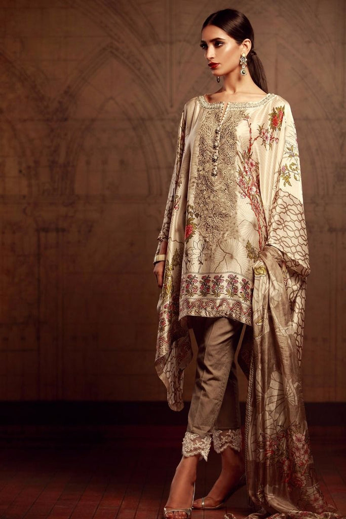 Khaadi Luxury Collection 2017 – Beige V17510