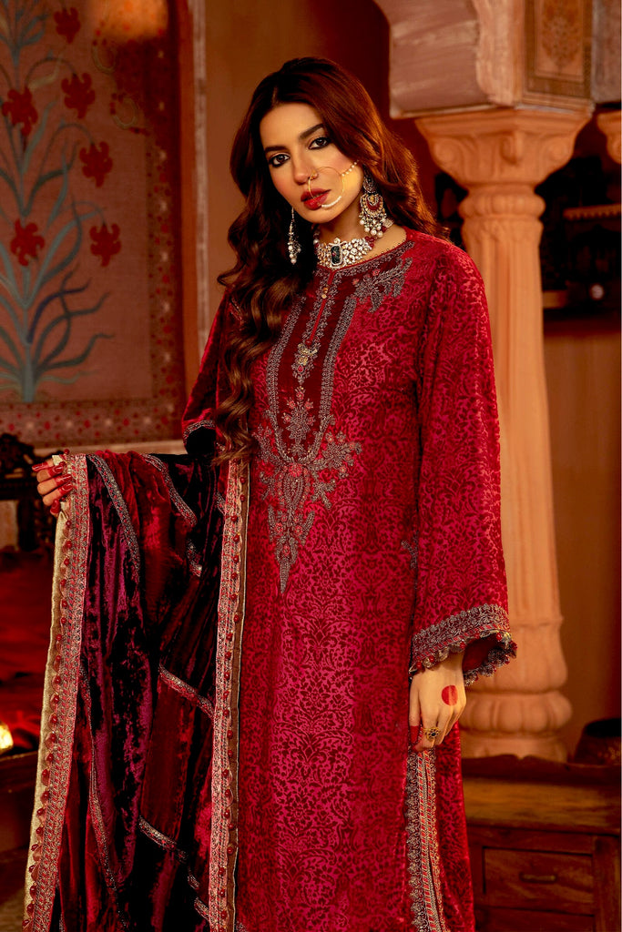 MARIA.B Luxury Velvet Collection – VEL-20-106-Fuchsia Pink