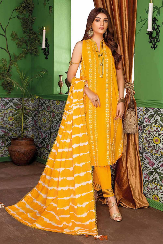 Gul Ahmed Summer 2023 - Premium Collection – 3PC Embroidered Jacquard Suit With Dobby Dupatta MJ-32036