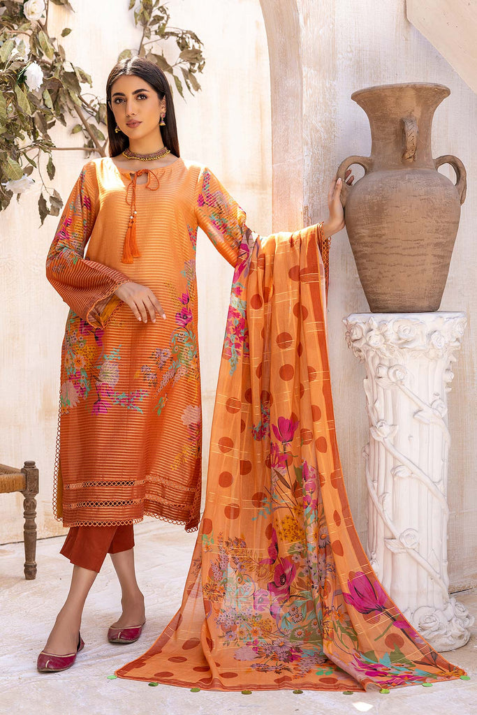 Charizma C-Prints – Printed Banarsi Suit With Banarsi Lawn Dupatta CP23-40