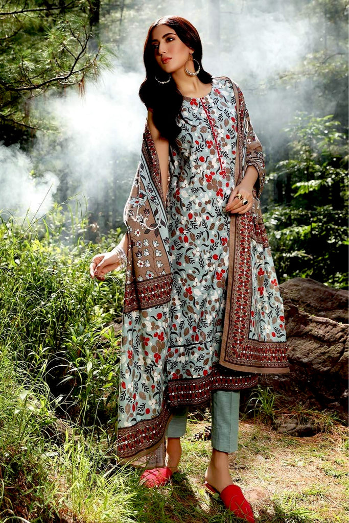 Gul Ahmed Fall/Winter Collection 2021 – 2PC Digital Printed Khaddar Suit TK-12012 A