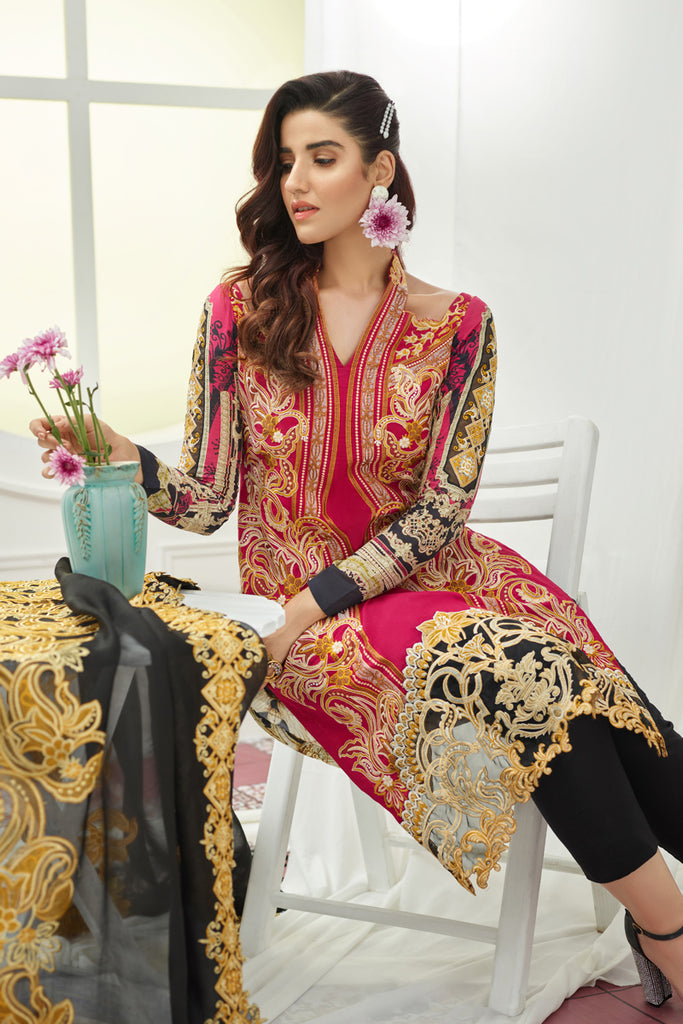 Asifa & Nabeel Festive Lawn Collection 2019 – 6G – Delicacy