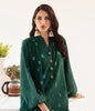 Zellbury Embroidered Shirt Shalwar Dupatta - Green - Khaddar Suit-0302