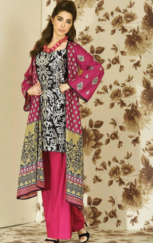 Lala Brocade Embroidered Lawn Kurti – BRK-02 - YourLibaas
 - 1