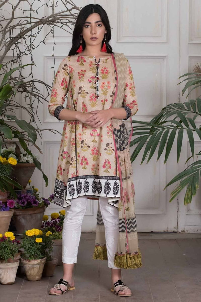 Khaadi Summer Lawn Collection 2018 Vol-2 – Y18201 Beige