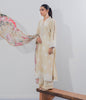 Zellbury Intermix Collection – Embroidered Shirt Shalwar Dupatta - Beige - Cambric Suit-0648 - WUC23E30648