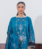 Zellbury Intermix Collection – Embroidered Shirt Shalwar Dupatta - Blue - Cambric Suit-0641 - WUC23E30641