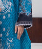 Zellbury Intermix Collection – Embroidered Shirt Shalwar Dupatta - Blue - Cambric Suit-0641 - WUC23E30641