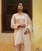 Zellbury Luxury – Embroidered Shirt Shalwar Dupatta - Vanilla Beige - Zari Jacquard Suit - ZW-019