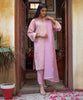Zellbury Luxury – Embroidered Shirt Shalwar Dupatta - Maverick Pink - Zari Jacquard Suit - ZW-020