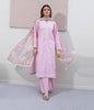 Zellbury Intermix Collection – Embroidered Shirt Shalwar Dupatta - Pink - Cambric Suit-0644 - WUC23E30644